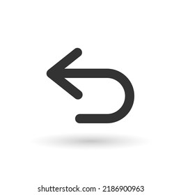 Arrow Back Vector Icon - Direction Sign