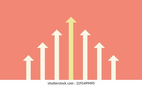 Arrow background. Business arrow sets goals concept for success Financial growth expanded the return on investment.