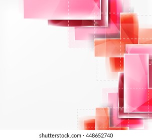 Arrow background. Vector web brochure, internet flyer, wallpaper or cover poster design. Geometric style, colorful realistic glossy arrow shapes with copyspace. Directional idea banner