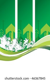 arrow background with a woodland setting