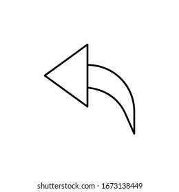 arrow, backward, back vector illustration