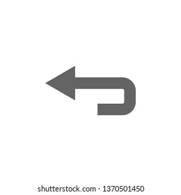 Arrow, backward icon. Element arrow icon. Premium quality graphic design icon. Signs and symbols collection icon for websites, web design, mobile app