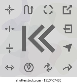 Arrow, backward icon. Universal set of arrows for website design and development, app development