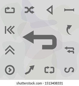 Arrow, backward icon. Universal set of arrows for website design and development, app development