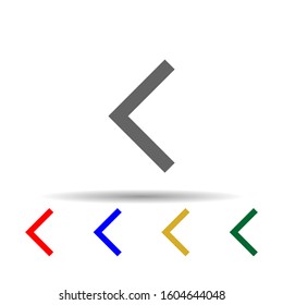 Arrow, backward multi color style icon. Simple glyph, flat vector of arrows icons for ui and ux, website or mobile application
