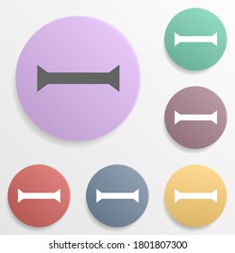 Arrow badge color set icon. Simple glyph, flat vector of arrows icons for ui and ux, website or mobile application