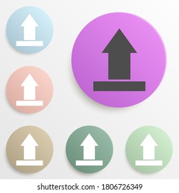 Juego de colores de la flecha arriba. Glifo simple, vector plano de iconos web para ui y ux, sitio web o aplicación móvil