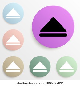 Juego de colores de la flecha arriba. Glifo simple, vector plano de iconos web para ui y ux, sitio web o aplicación móvil