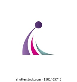 arrow ball icon logo design template