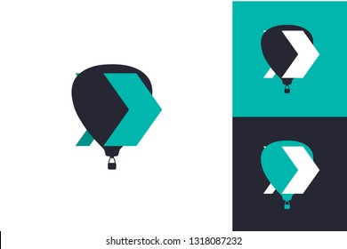 Arrow Balloon Logo Inspiration Template