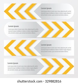 Arrow Banner Design yellow color
