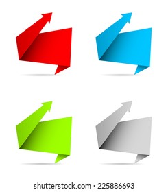 arrow banner inphographics design element