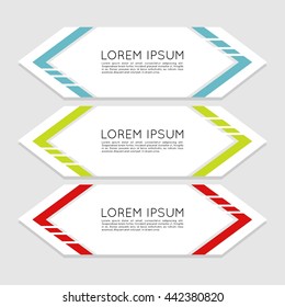 Arrow Banner template info graphic element template