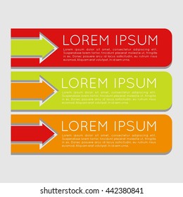 Arrow Banner template info graphic element template