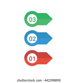 Arrow Banner template info graphic element template