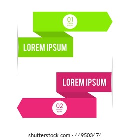 Arrow Banner template info graphic element template