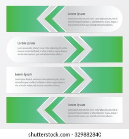  Arrow Banner Vector green color