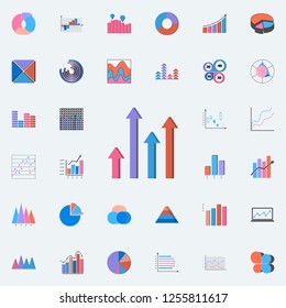 arrow bar chart icon. Charts & Diagramms icons universal set for web and mobile