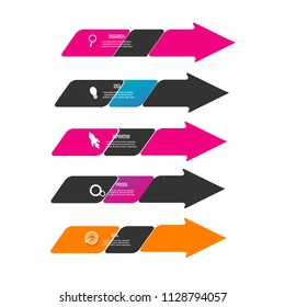 Arrow bar data chart template Web Modern creative element infographic,data timeline,template,element.diagram.chart data.workflow.marketing.processes option.isolated on white background.vector