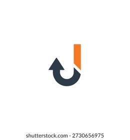 Ilustración de flecha y gráfico de barras que muestra la tendencia ascendente en Diseño gráfico simple