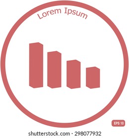 Arrow Bar Graph Vector Icon