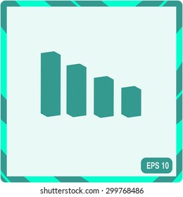 Arrow Bar Graph Vector Icon