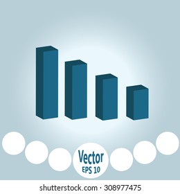 Arrow Bar Graph Vector Icon