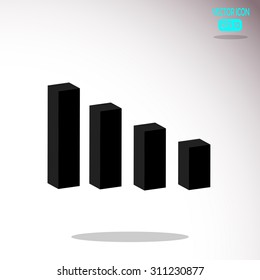 Arrow Bar Graph Vector Icon