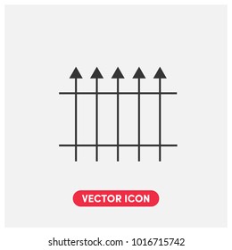 Arrow Barrier Vector Icon Illustration