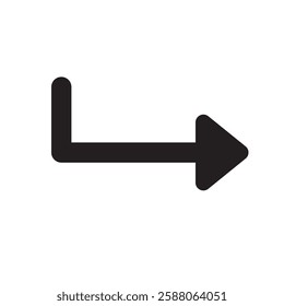 Arrow bent left icon illustration