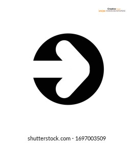 Arrow  big black icon on white background .Arrow icon design. Collection of concept arrows for web design, mobile apps, interface and more.vector illustration.