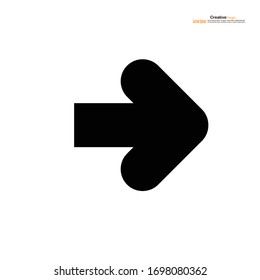 Arrow  big black icon on white background .Arrow icon design. Collection of concept arrows for web design, mobile apps, interface and more.vector illustration.