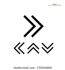 Arrow  big black icon on white background .Arrow icon design. Collection of concept arrows for web design, mobile apps, interface and more.vector illustration.