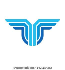 Arrow Bird Wings Business Company  Vector Logo Design