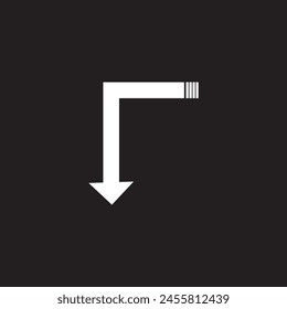 arrow black color on a black background for website design eps 10
