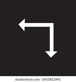 arrow black color on a black background for website design eps 10