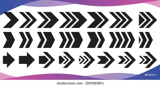 Arrow, black colour, Arrow pack collection, Arrow black, Arrow Vector