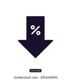 Arrow Black Friday icon. Black Friday design, sale, discount, advertising, marketing price tag, Clothes, sale icons.