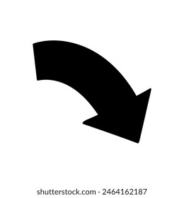 Arrow black hand drawn icon