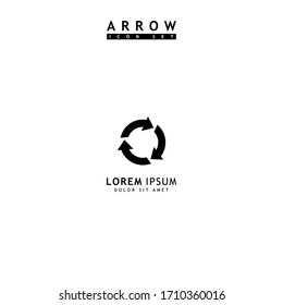 Arrow black icon set. Modern simple arrows. Vector illustration