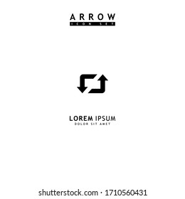 Arrow black icon set. Modern simple arrows. Vector illustration