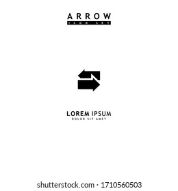 Arrow black icon set. Modern simple arrows. Vector illustration