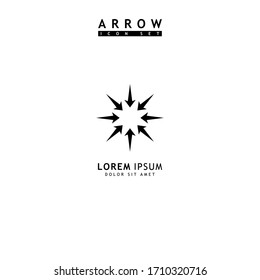 Arrow black icon set. Arrow icon. Arrow vector collection. Arrow. Cursor. Modern simple arrows. Vector illustration