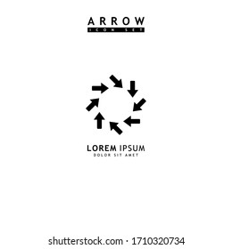Arrow black icon set. Arrow icon. Arrow vector collection. Arrow. Cursor. Modern simple arrows. Vector illustration