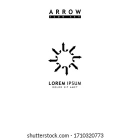 Arrow black icon set. Arrow icon. Arrow vector collection. Arrow. Cursor. Modern simple arrows. Vector illustration