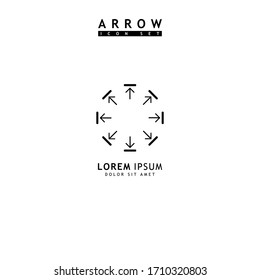 Arrow black icon set. Arrow icon. Arrow vector collection. Arrow. Cursor. Modern simple arrows. Vector illustration