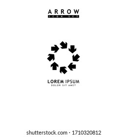 Arrow black icon set. Arrow icon. Arrow vector collection. Arrow. Cursor. Modern simple arrows. Vector illustration