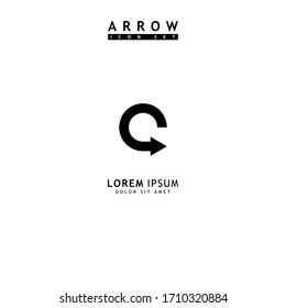 Arrow black icon set. Arrow icon. Arrow vector collection. Arrow. Cursor. Modern simple arrows. Vector illustration