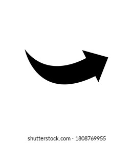 Arrow black icon. Share arrow vector illustration isolated on the white background