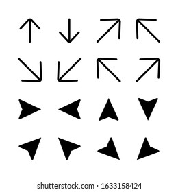 Arrow Black Vector Icon Set